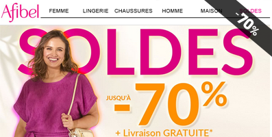 Soldes : Jusqu'à -70%
