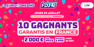 10 gagnants garantis en France
